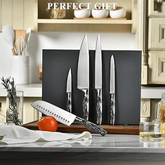 EUNA 5 Piece Knife Set | Stainless Steel Japanese Craft | Gift Box