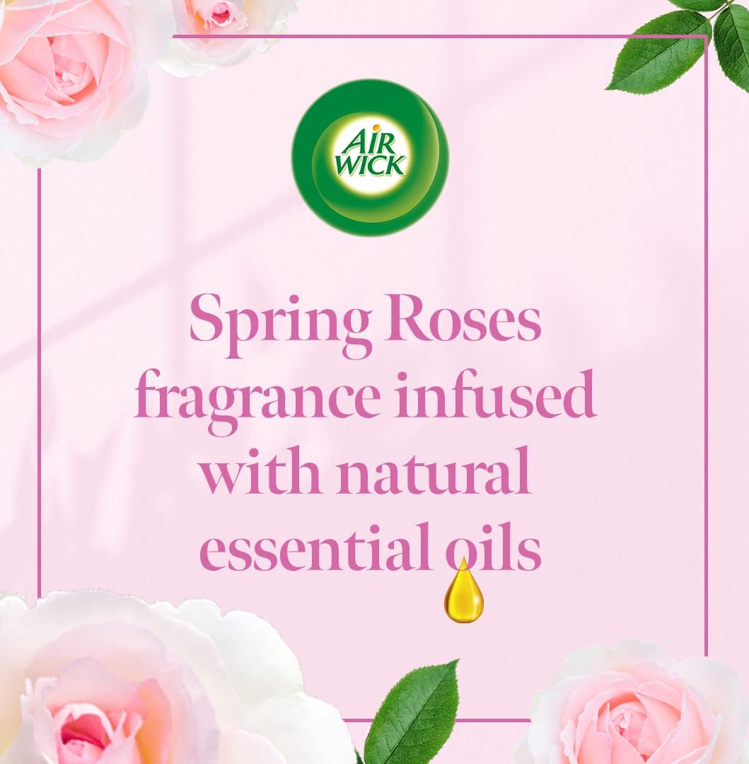 Air Wick |Spring Roses |Plug in Air Freshener Refill |19ml| Pack of 6