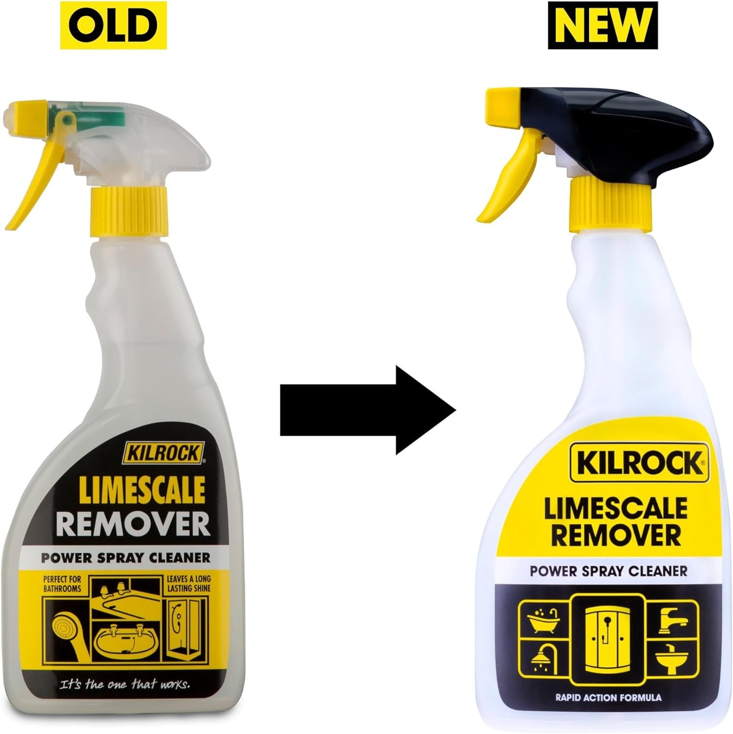 Kilrock 2 x Limescale Remover, Power Spray Cleaner, 500ml