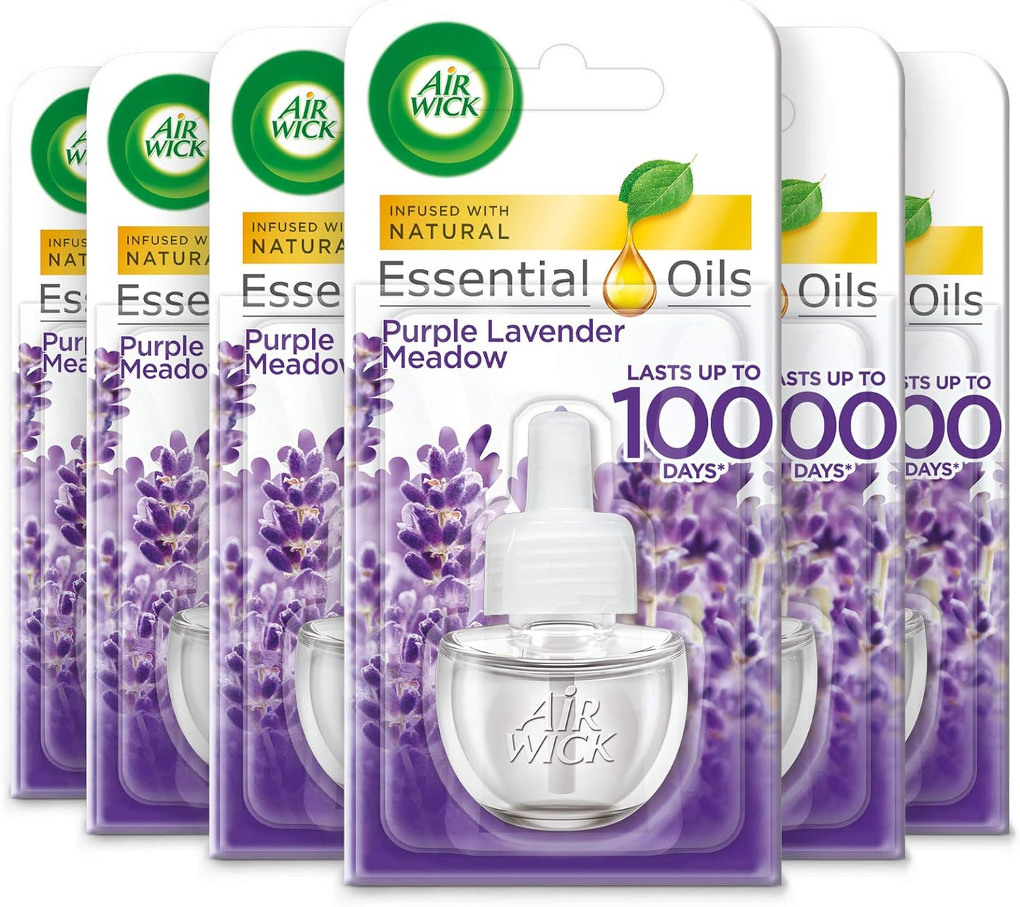 Air Wick Electrical Plug In Air Freshener Refill Lavender 17ml, (Total 6 Refills)