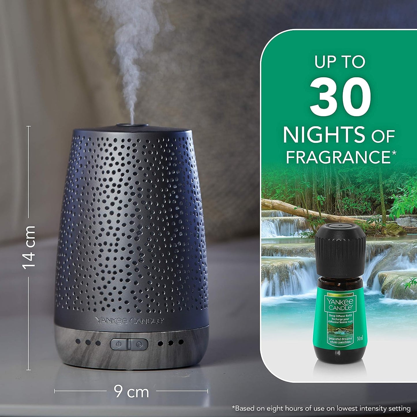 Yankee Candle Sleep Diffuser Refill | Peaceful Dreams Electric Fragrance Diffuser Refill | Up to 30 Nights of Fragrance