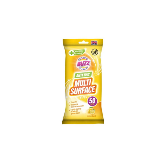 Pack of 50 Buzz Multi Surface Wipes