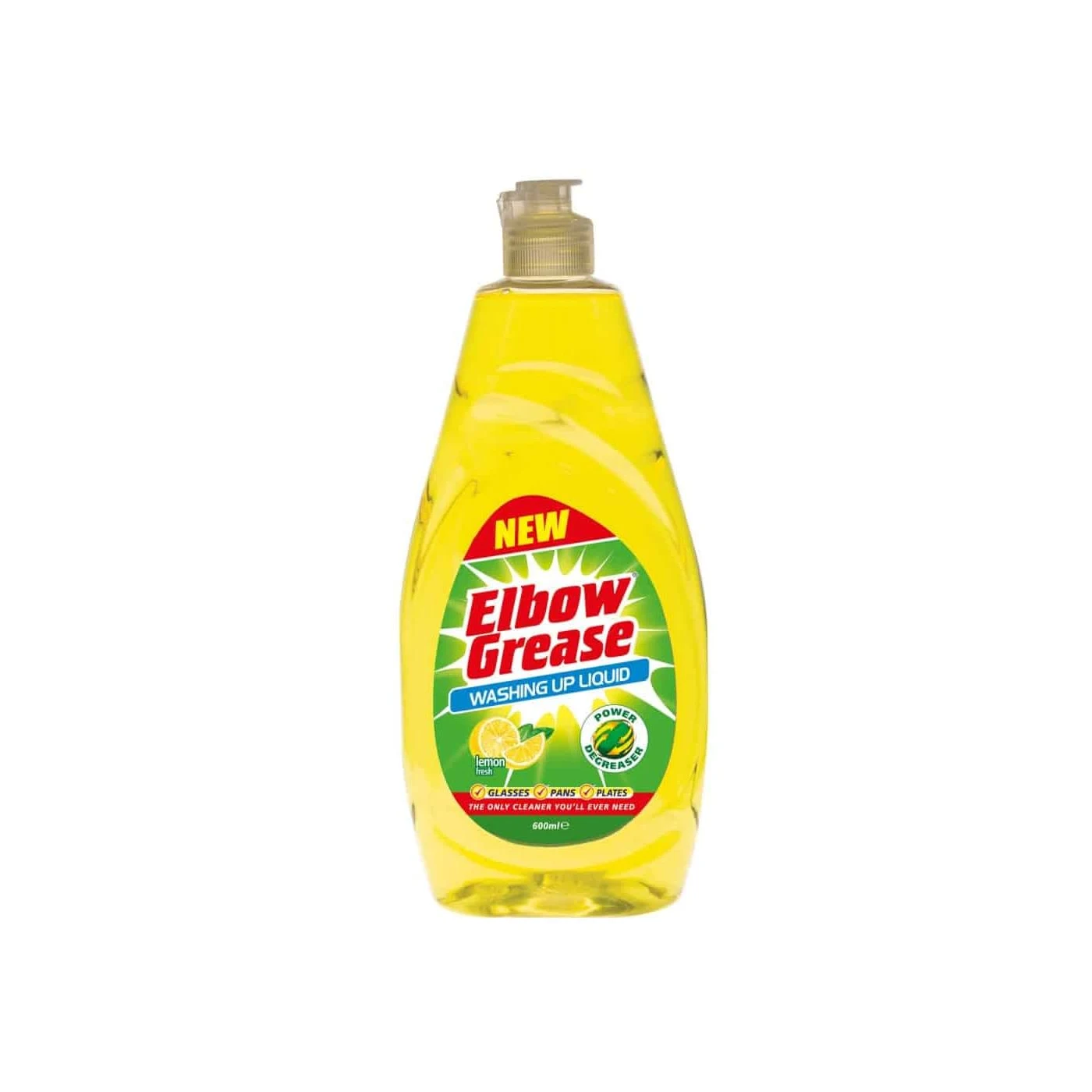 ELBOW GREASE 600ML WASHING UP LIQUID LEMON